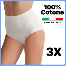 Set 3 slip da donna in 100% COTONE vita alta culotte mutande alte taglie forti Set Intimo Donna price