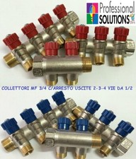 COLLETTORE 2 3 4 VIE 3/4 CON RUBINETTI X SANITARI RISCALDAMENTO MULTISTRATO 16X2 Rubinetti price