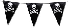 Pennant pirata bunting 6m con 15 bandiere - tema pirata, festa di Halloween Flags & Pennants price