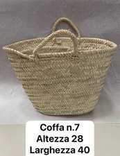 BORSA Coffa donna paglia H 28x40 palma mare viaggio grezza da decorare Borsa da viaggio price