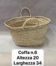 BORSA Coffa donna paglia H 20x34palma mare viaggio grezza da decorare Borsa da viaggio price