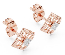 Orecchini a grappolo da donna con diamanti naturali regalo anniversario in or... Orecchini con diamanti price