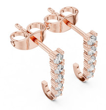 Orecchini a perno minimalista senza tempo con diamanti naturali certificati V... Orecchini con diamanti price