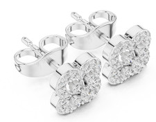 Orecchini a perno da donna certificati VVS1 con diamanti naturali per cocktai... Orecchini con diamanti price