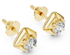 Orecchini a perno dichiarazione veneziana con diamanti naturali certificati V... Orecchini con diamanti price