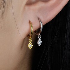 Orecchini a cerchio con diamanti per le donne Orecchini pendenti Gioielli regalo Orecchini con diamanti price