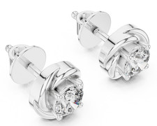 Orecchini a perno minimalisti da donna con diamanti naturali certificati VVS1... Orecchini con diamanti price