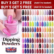 80 COLORI POLVERE IMMERSIONE UNGHIE VASO 5 o 10 grammi rosa trasparente polvere DIP polveri UK Powder Bebè price
