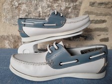 Scarpe da barca Cap Au Sud da uomo in pelle bianco blu UK 8 EU 42 mocassini a vela Scarpe Boat Uomo price