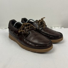 Scarpe Hotter Uomo UK 7 EU 41 Marrone Barca Ponte Porto Ortholite Pelle Vela Scarpe Boat Uomo price