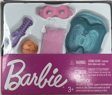 Barbie Spa Set Accessori Maschera Occhi Piedi Immersione Bacino Piccolo Asciugamano Spazzola Foot Towel price