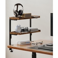 Morsetto su Mensola Scrivania 2 Livelli, 16,5 in Legno Scaffale per Ufficio Scrivania/Gioco... Ufficio Shelving price