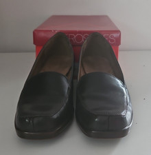 Mocassino aerosoles pelle marrone zeppa tacco punta quadrata slip-on donna 7M Wedge Heels price