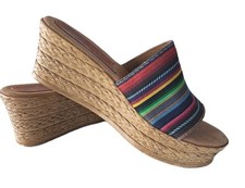 SBICCA Vintage Collezione Donna 10 Sandali Aztechi Righe Juta Zeppa Boho Tacchi Wedge Heels price