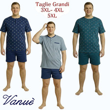 Pigiama uomo corto cotone estivo taglie forti grandi calibrato manica corta Pigiami uomo price