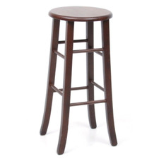 Sgabello Alto da Bar in Legno Marrone Ø34 cm H 67 cm Design Classico Bar Sgabello price