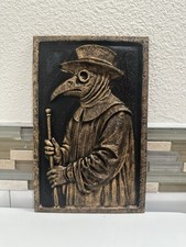 Targa arte parete decorazione casa Dottore della peste dipinta a mano 10” x 6” Halloween Pestemal price