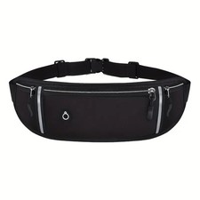 Borsa Vita Regolabile NERA Unisex Corsa Chiusura Cerniera Sicura Cintura Sport Borsa Cintura Unisex price