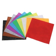 Fogli di Tessuto Feltro, 3,9" x 3,9" 10 Colori Assortiti Fogli di Feltro Rigido Confezione da 10 Felt price