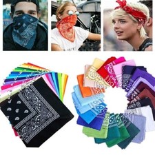 Bandana Stampa Paisley 100% Cotone Sciarpa Fascia Collo Avvolgente Scarf Uomo price