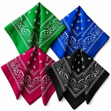 Paisley Bandana XL 55 cm x 55 cm Fascia Cravatta Sciarpa Testa Rosso Blu Nero Uomo Scarf Uomo price