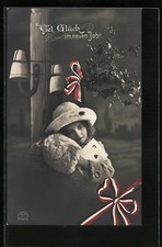 Cartolina fotografica R & K / L n. 7110/6: ragazza con cappotto invernale Cappotto Ragazza price