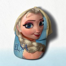 Cappellino Baseball Disney Frozen Elsa Beige Regolabile Taglia Unica Tela Cotone Cappello Bambini price