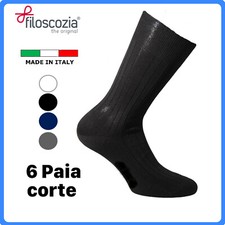 Set 6 calze corte da uomo in cotone FILO di SCOZIA calzini corti calzetti estive Set Calze Uomo price