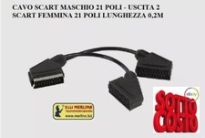 Cavo scart Audio Video a 21 poli 0,2 m 2, Presa Scart Per Tv e Decoder ART. SC31 Scart Cavo price