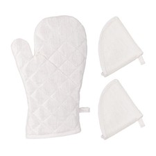 KASANOVA Set guanto e 2 presine Lurex Argento argento Tessile tavola e cucina Set Cucina Tessili price