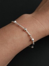 Bracciale catena serpente argento sterling 925 perline testurizzate lucide regolabile Bracciale in argento price