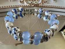 bracciale donna pietra fiore fatto a mano non elastico con simpatici accenti argento Bracciale in argento price