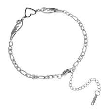 Cavigliera con ciondolo cuore per ragazzi in acciaio inox donna Bracciale in argento price