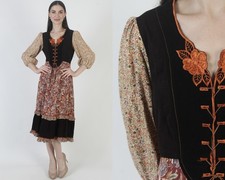 Abito vintage anni 70 giovane edoardiano di Arpeja Calico corsetto prateria boho matrimonio 11 Wedding Abito price