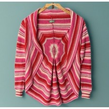 United Colors of Benetton Cardigan Bambina XL Rosa Righe Aperto Fronte Maglione Bambini Maglione & Cardigan & Maglieria Ragazza price