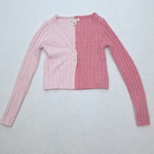 Cardigan Happily grigio donna piccolo rosa a costine cropped coquette morbido ragazza Maglione & Cardigan & Maglieria Ragazza price