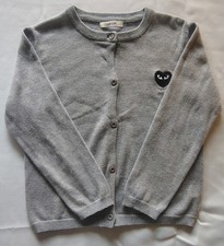 Cardigan Campure grigio cotone maglione toppa cuore bottoni davanti taglia S/M Maglione & Cardigan & Maglieria Ragazza price