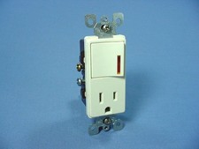 Leviton Almond Decora Interruttore a bilanciere illuminato da parete e presa presa 15A 5647-A Piccoli elettrodomestici da cucina outlet ed esposizione price
