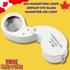 40X Magnifying Loupe Jewelry Eye Glass Magnifier LED Light Jewelers Loop Pocket Magnifying Glass price
