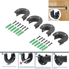 2 Pezzi Flangia Nera Porta Asta Armadio Staffa Estremità Supporti Presa per Armadio Wardrobe & Closet price