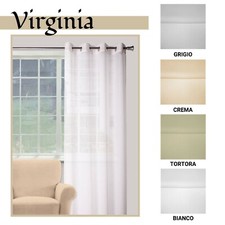 Tenda arredo velata con anelli morbida 1 pannello cm 140x280 mod. VIRGINIA Tenda velata price