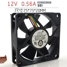 1PZ A7520B12UP DC12V 0,56A 7,5CM ventola di raffreddamento controllo temperatura quattro fili *s Fans price