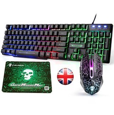 KUIYN T6 Tastiera da Gioco e Mouse Retroilluminato Combo Cablato per PC Portatile PS4 Xbox Keyboard - Mouse price