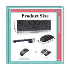 Tastiera e Mouse Wireless Silenziosi Combo 2.4G USB Slim Keyboard, Pellicola Protettiva Keyboard - Mouse price
