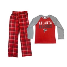 NFL Atlanta Falcons Set Pigiama Pantaloni Camicia Maniche Lunghe Ragazzi 2 Pezzi, S (6/7) Set Abbigliamento Ragazzo price