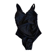 Costume da bagno donna Kona Sol pezzo unico nero smerlato alta copertura taglia small Modest Swimwear price