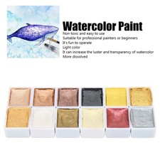 Set pittura a guazzo 12 colori sistema colore metallizzato evidenziazione oscuramento acquerello Gouache Paint price