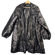 Impermeabile Mycra Pac Life Scroll nero giacca con cappuccio e zip taglia S/M manica lunga Raincoat Donna price