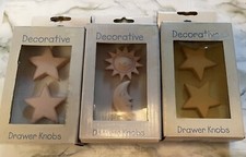 6 pomelli estraibili cassettiera poliresina cameretta bambini stelle luna e sole asilo nido Camera Dresser Bebè price