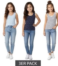 Confezione 3 Canottiere Bambino Bambina Maglia Cotone 104/110 Nuove Undershirt Ragazza price